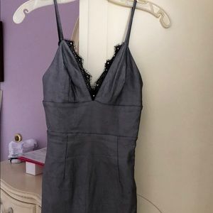 Going-out metallic party dress (midi-length)